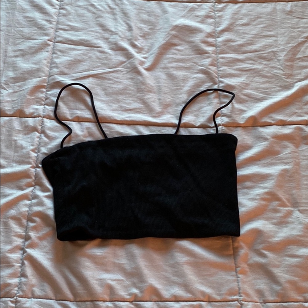 Spaghetti strap crop tube top